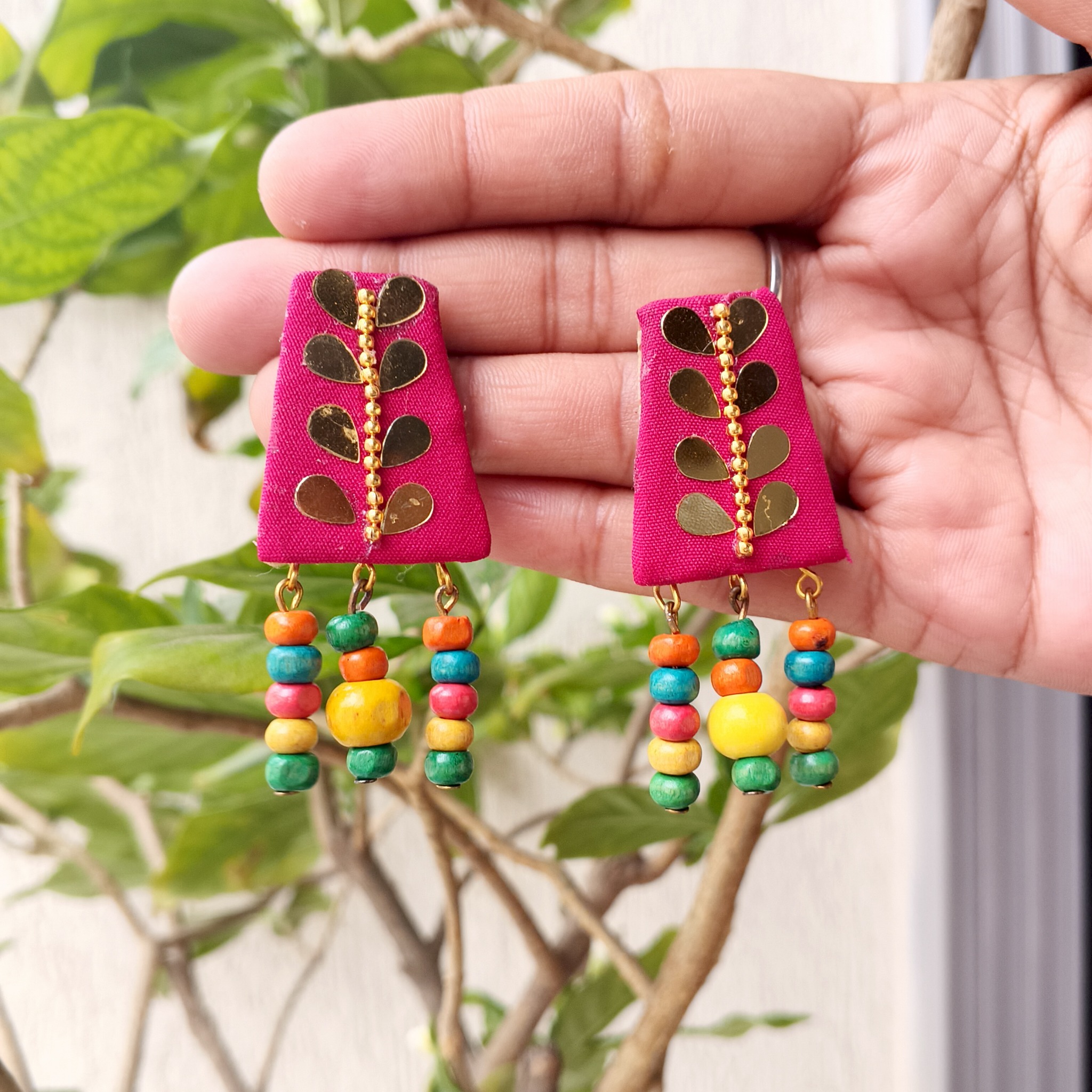 Handmade fabric earrings