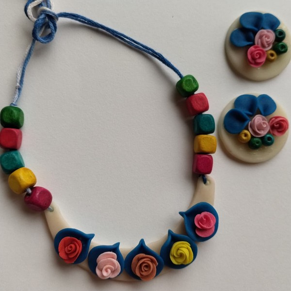 KalaaSiddhi flower necklace set